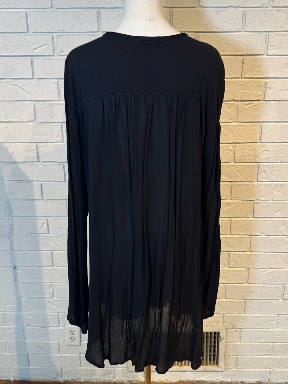 CP Shades Flowy Black Button Front Tunic Womens XL - Picture 4 of 12